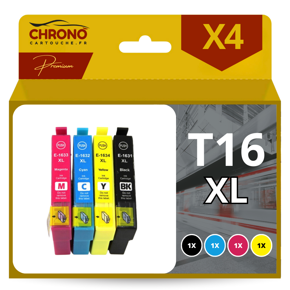 Pack compatible Epson T16XL 4 cartouches